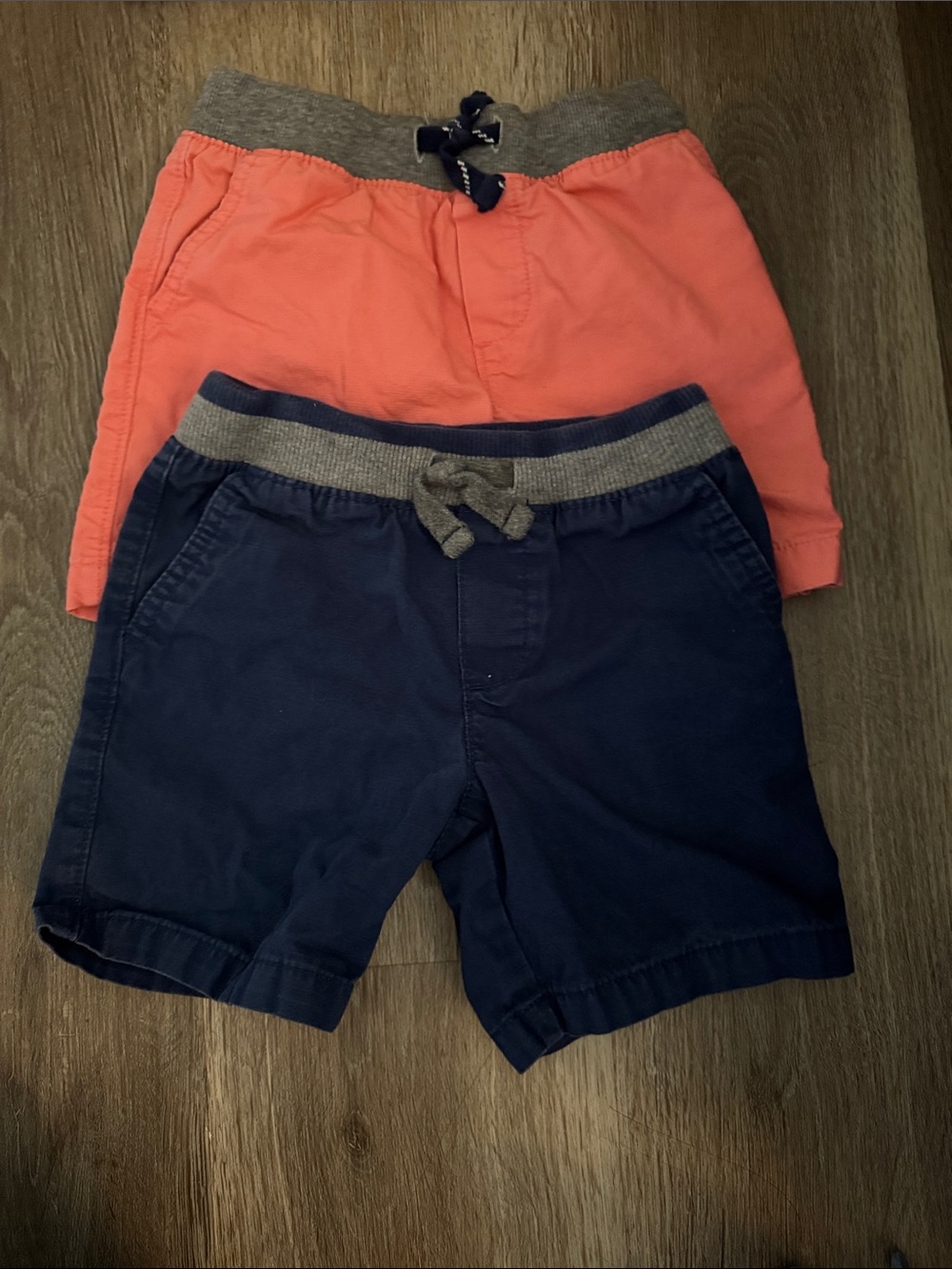 Carter's Two-Pack Pull-On Shorts in Coral and Navy